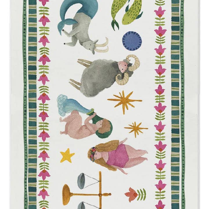 Cotton Satin Runner "Zodiac" 100% Made in Italy for wholesale by The Napking