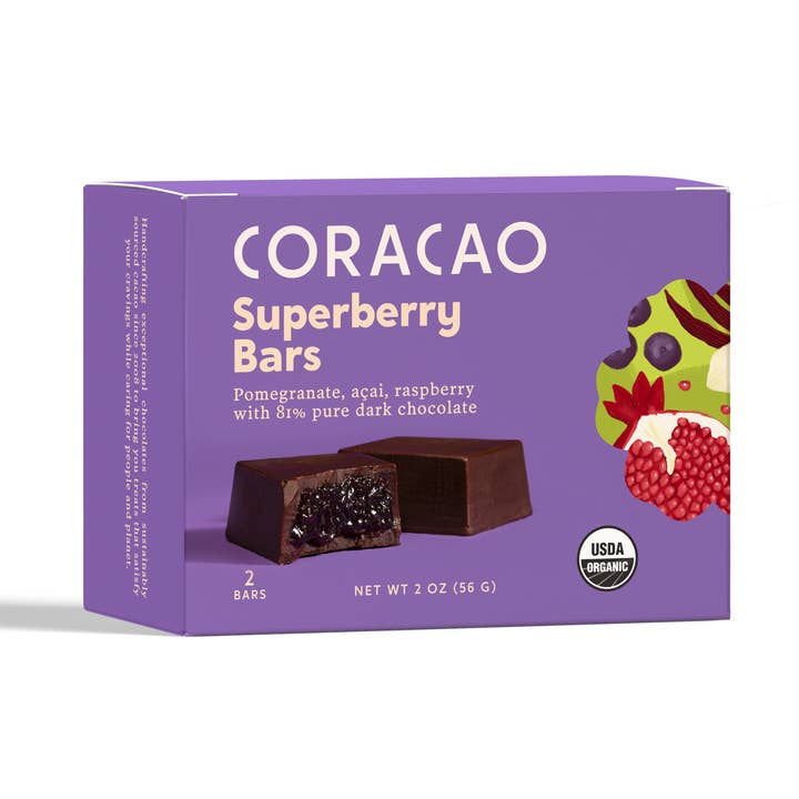 Coracao Chocolate & CACOCO - Wholesale Chocolate Bar - Superberry Bar 2-Pack0