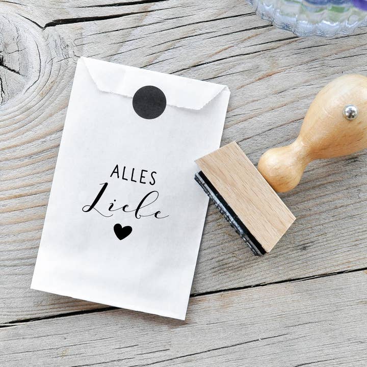 Tampon tout l'amour, tampon pour l'anniversaire et pour le mariage pour la vente par Der kleine Sperling