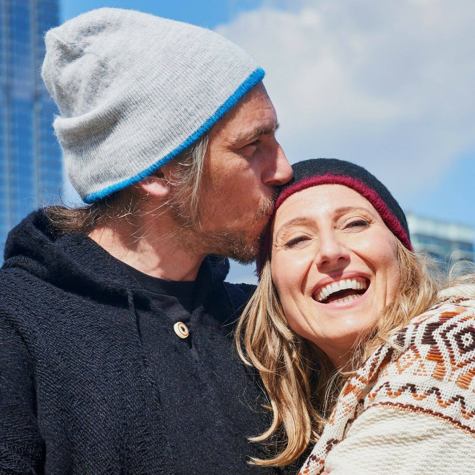 ECUALAMA - Wholesale Beanie - Unisex - Reversible Alpaca Wool Brushed Unisex Beanies Handmade In Ec14