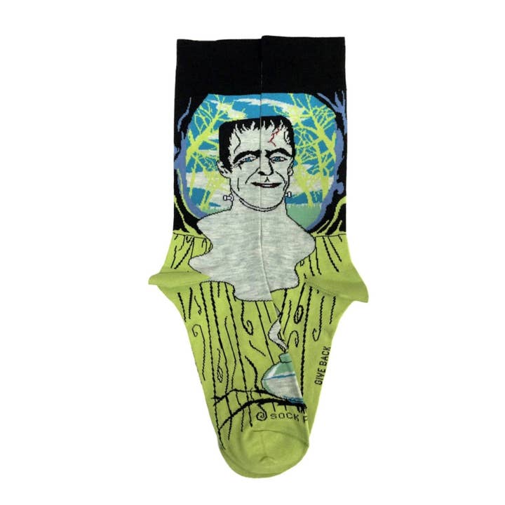 Chaussettes Monstre de Frankenstein de Sock Panda (Adulte Grand - Pointures Hommes 41-46) pour la vente par Sock Panda
