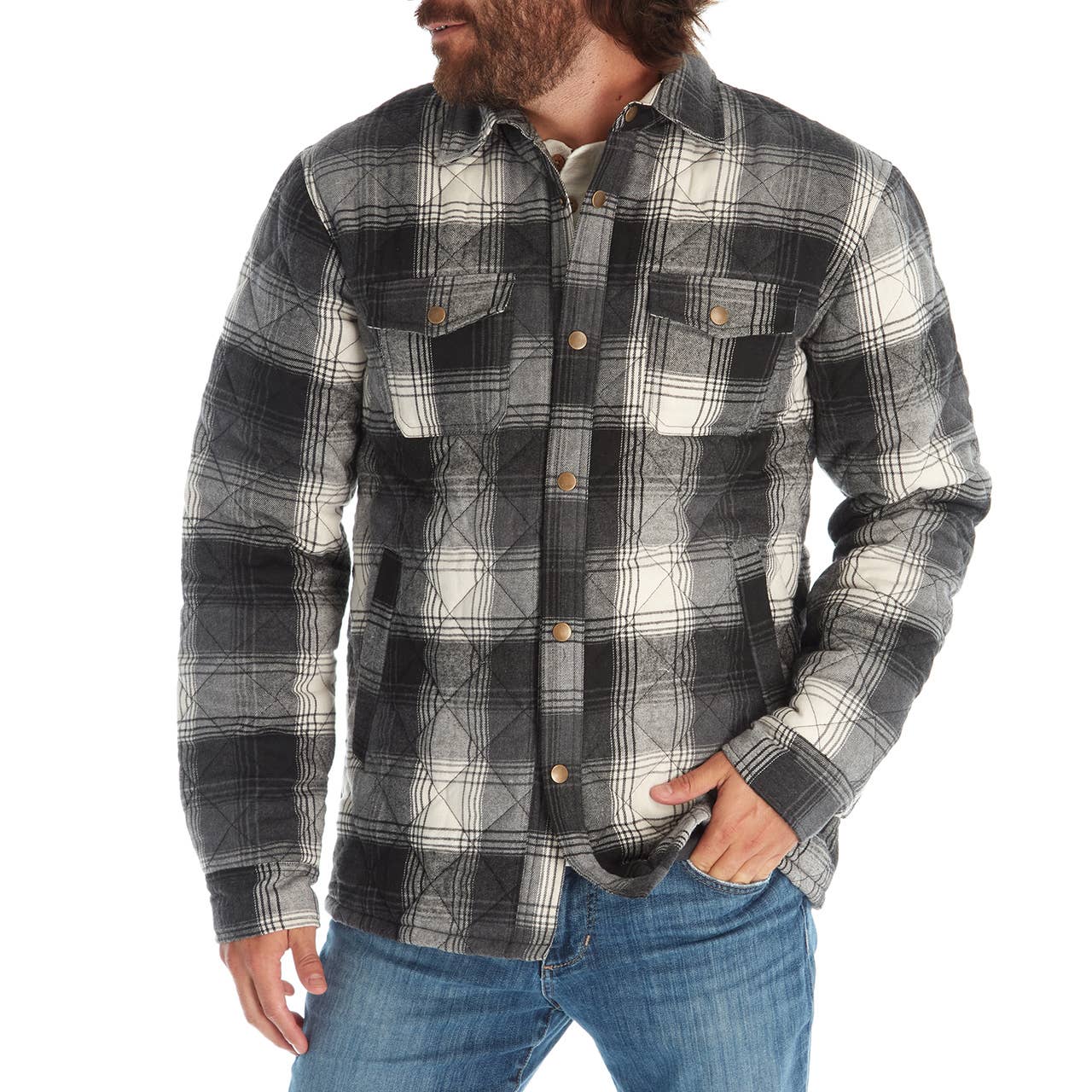 PX - Wholesale Shirt Jacket/Shacket - Men's - Ricky Quilted Flannel  Jacket1