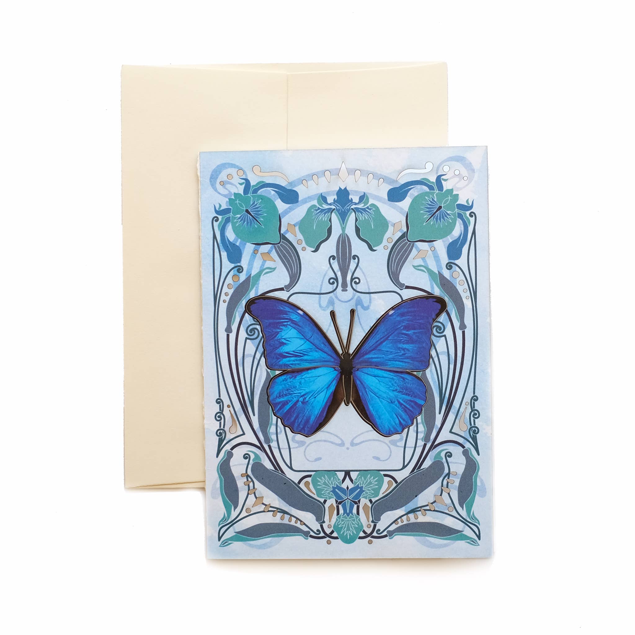 Moth and Myth – wholesale Everyday greeting card – Blue Morpho Butterfly 'Pop-Out' Greeting Card