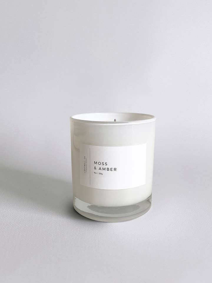 Moss & Amber White Tumbler for wholesale by Lightwell Co.