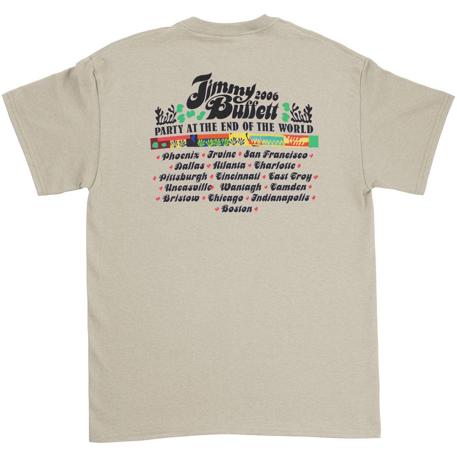 Rockabilia - Wholesale Screen Printed T-Shirt - Unisex - Jimmy Buffett Block 06 Tour T-shirt1