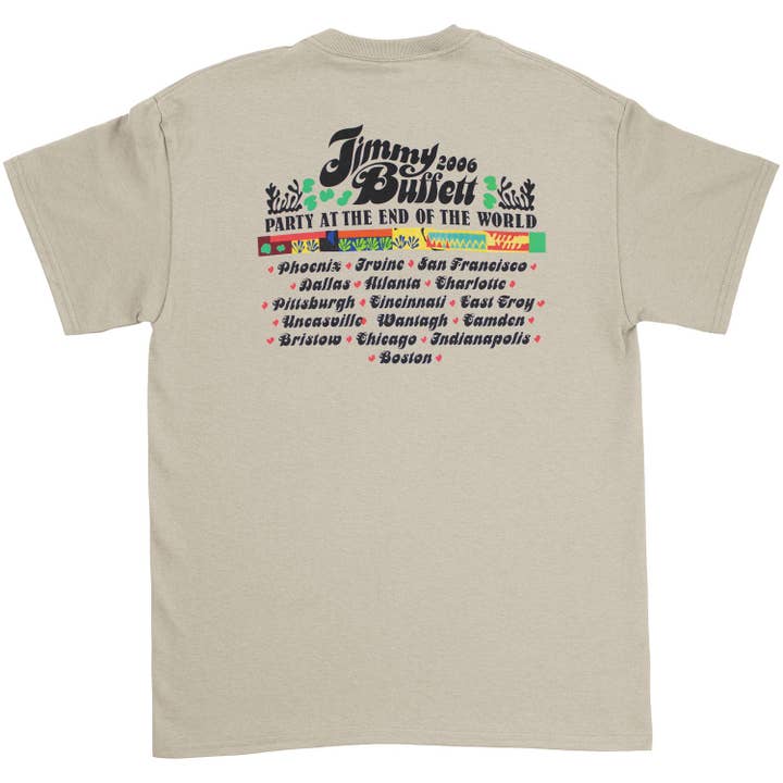Rockabilia - Wholesale Screen Printed T-Shirt - Unisex - Jimmy Buffett Block 06 Tour T-shirt1