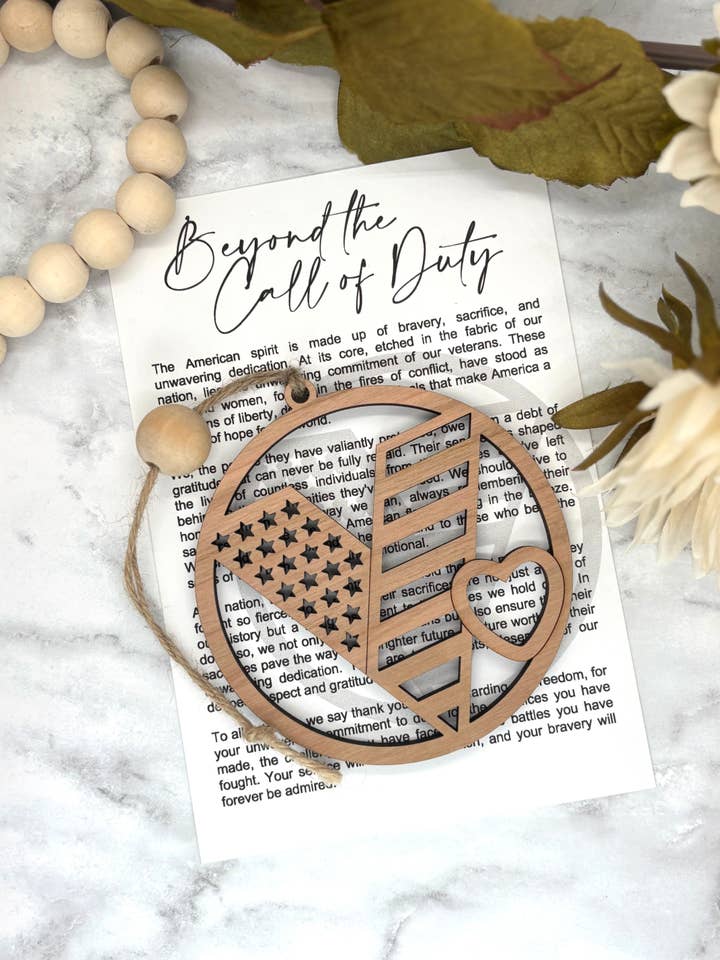 Veteran-Beyond the Call of Duty Story Card Charm for wholesale by Harris Girl Creations