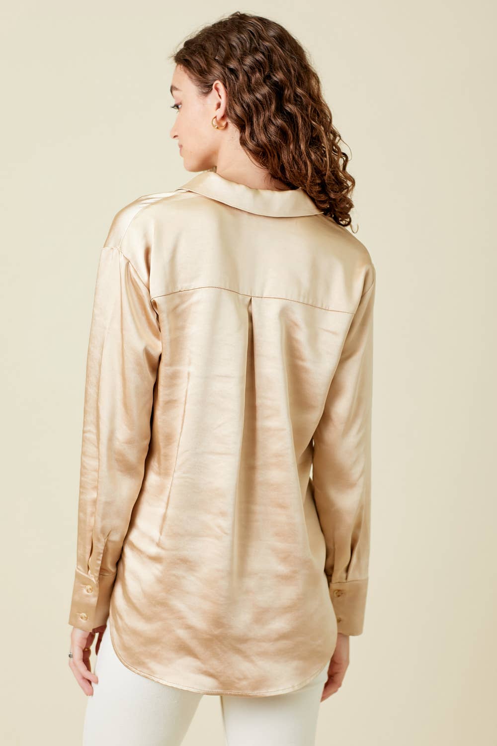 Mystree - Vente Chemise à col boutonné – femme - 20478 Chemise soyeuse1