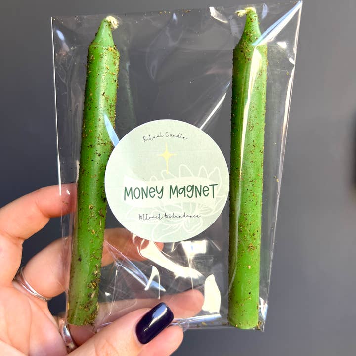 Sapphire & Sage - Wholesale Meditation Supplies - Money Magnet Ritual Candle