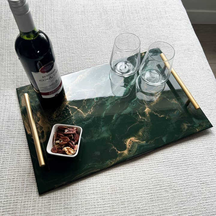 Lynn & Liana Designs - Vendita all'ingrosso Vassoi da portata - Vassoi da portata in resina con manici - NESSUN DAZIO! Decorazioni natalizie10