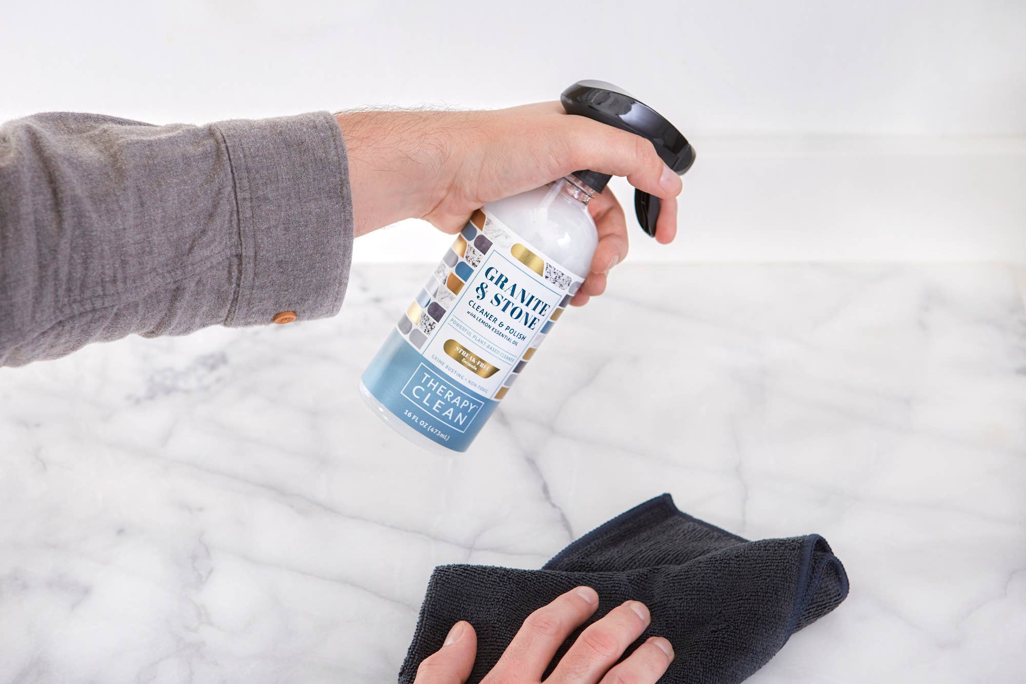 Therapy Clean - Vendita all'ingrosso Detergente per granito - Detergente e lucidante per granito e pietra, 16 oz8