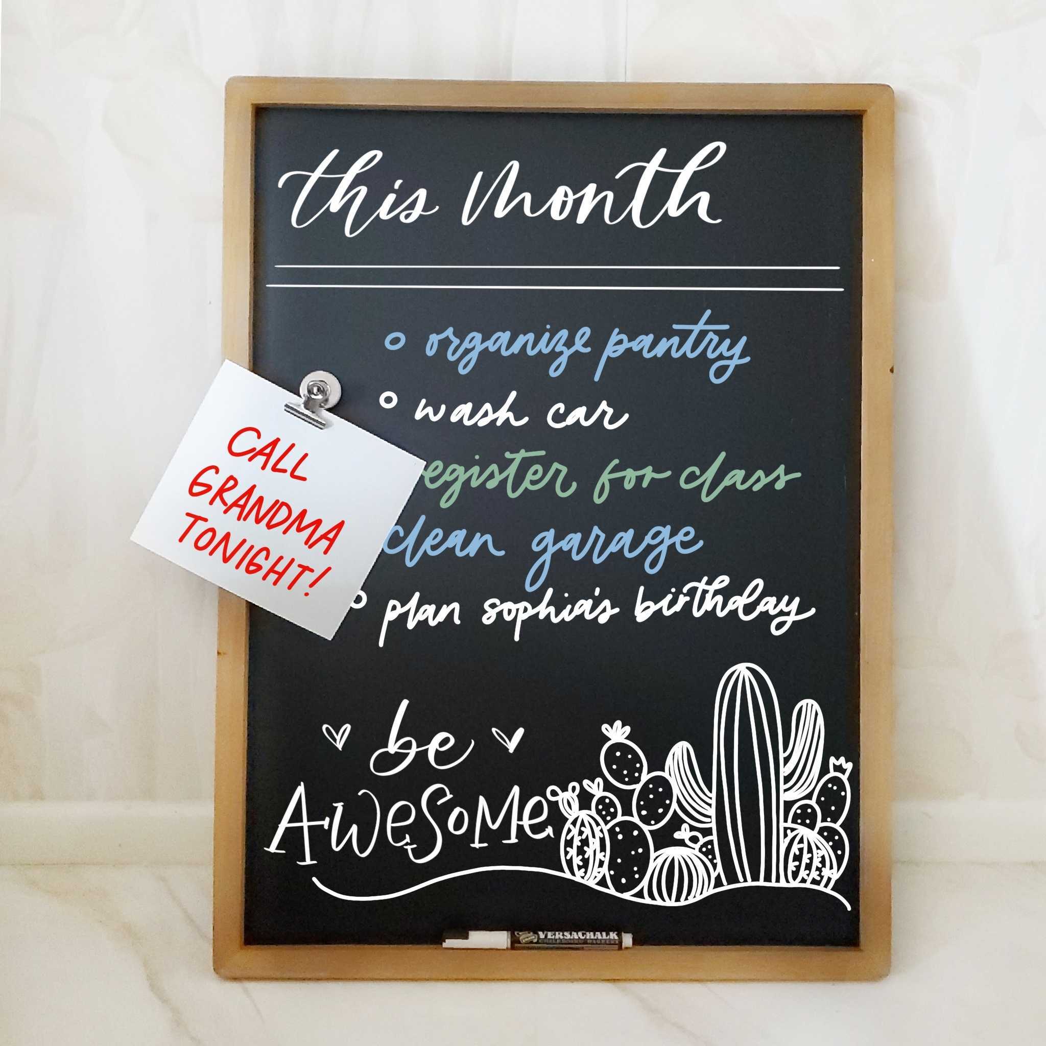 VersaChalk - Wholesale Chalkboard - Wood Framed Chalkboard + Fine Tip White Marker3