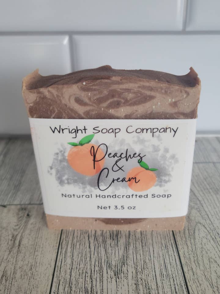 Peaches & Cream Hemp Beer Soap - Handmade Soap for wholesale by Wright Soap Company