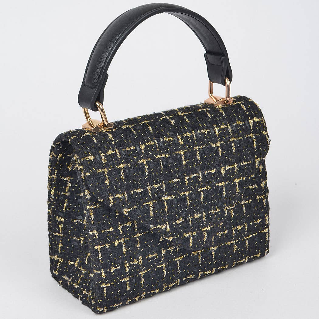 3AM BY H&D ACCESSORIES - Wholesale Top Handle Bag - Women's - Tweed Top Handle Clutch2