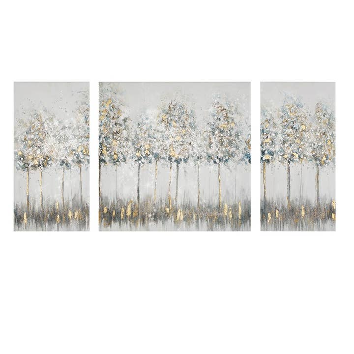 Olliix - Wholesale Gallery Wall Set - Gold Foil Abstract Landscape 3-Piece Wall Art1