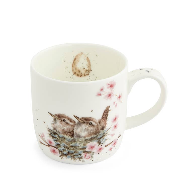 Portmeirion, Spode, Pimpernel, Nacthmann, Wrendale Designs - Wholesale Coffee Mug - RW-Wrendale Designs FEATHER YOUR NEST MUG 11 OZ