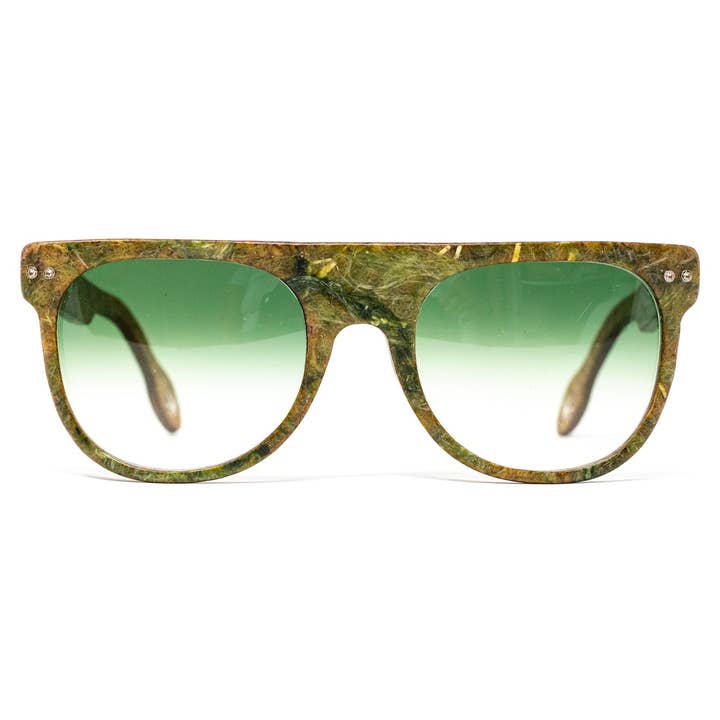 Hemp Eyewear - Wholesale Sunglasses - Unisex - GREEN Hemp lenses Sun Glasses 8000 BCE UV Handmade Eyewear