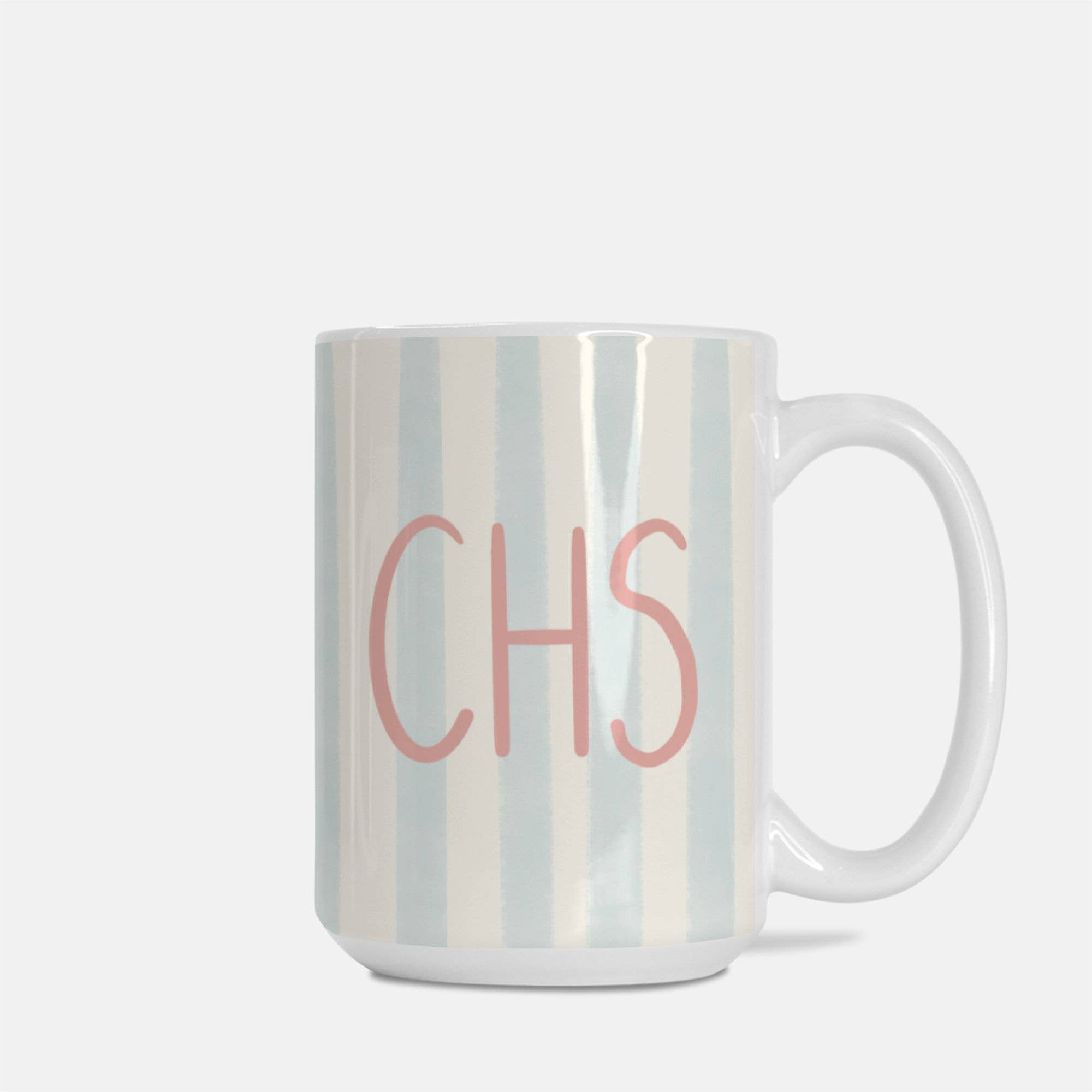 Palm Prints - Wholesale Coffee Mug - Charleston Boardwalk Stripe Mug1
