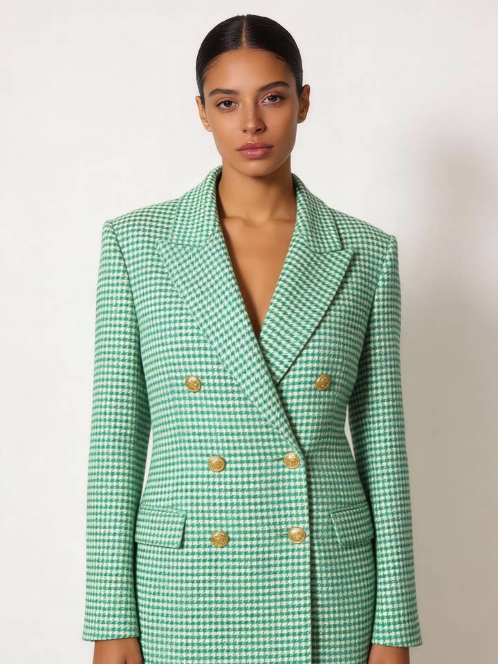 Houndstooth Dubbelkavaj för wholesale av LINZY