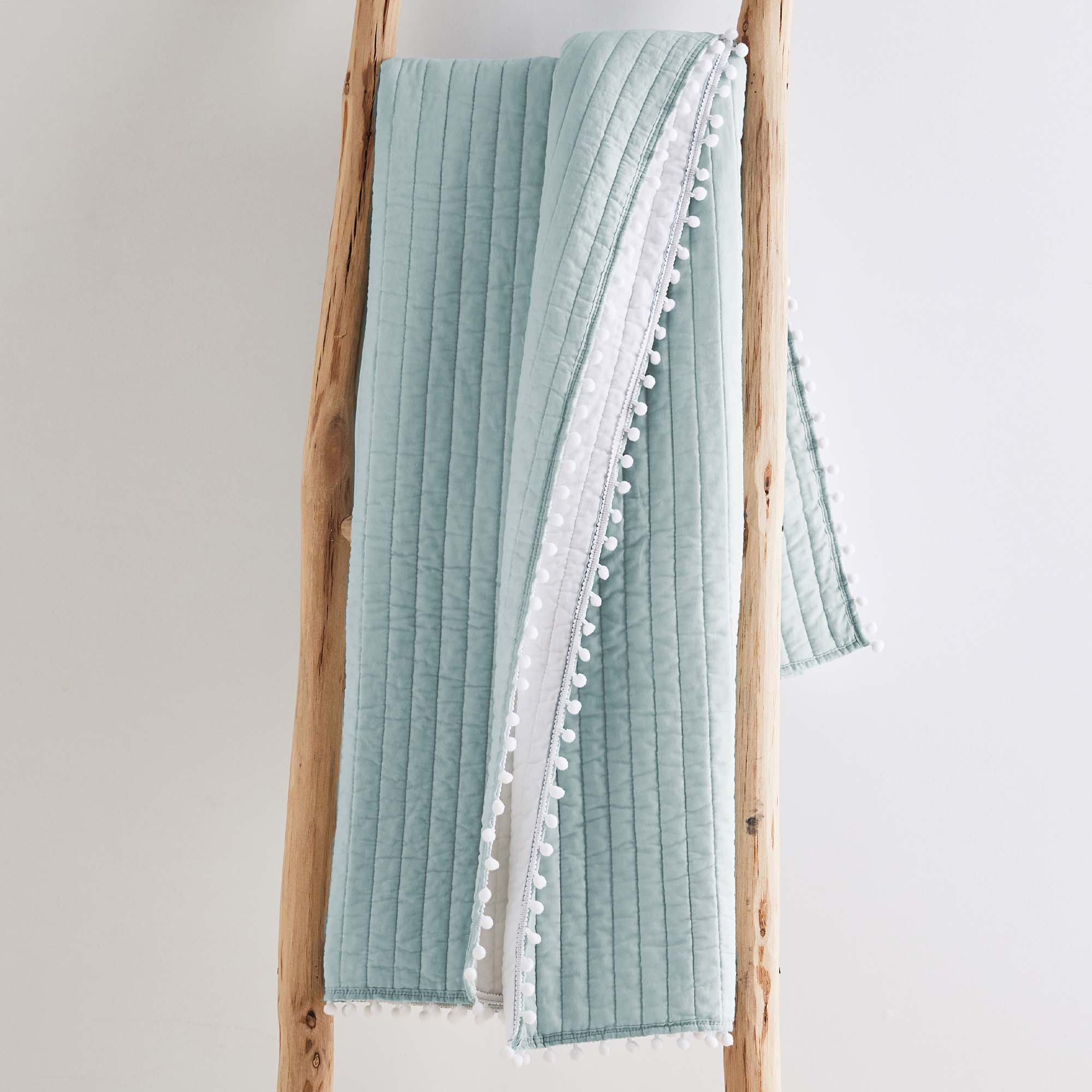 Levtex Home - Wholesale Throw Blanket - Pom Pom Quilted Throw6