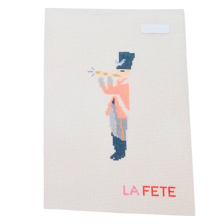 12 Days Of Christmas - Eleven Pipers Piping Hand Painted Needlepoint Canvas for wholesale by La Fete Needlepoint