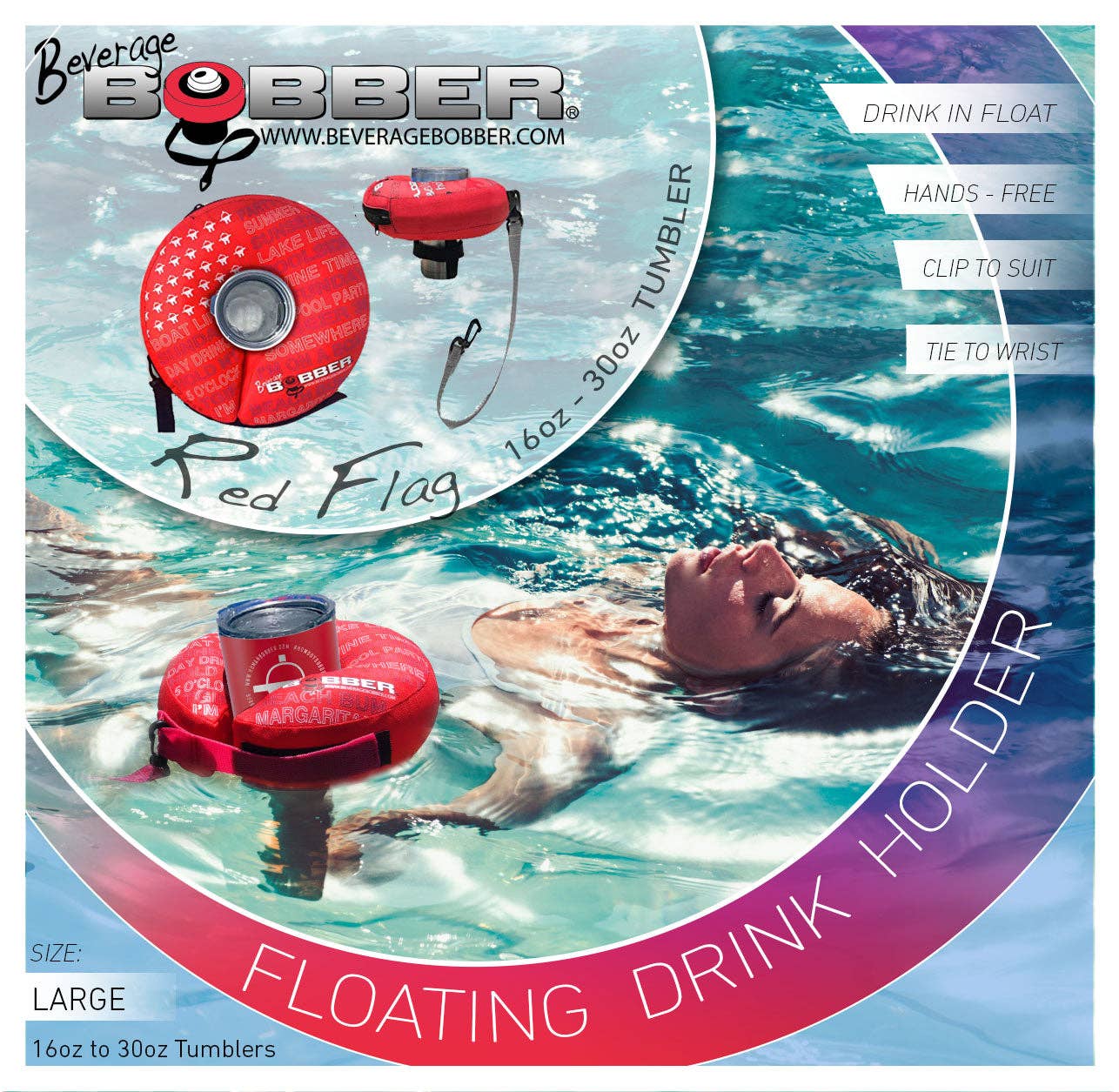 Beverage Bobber - Wholesale Inflatables - BEVERAGE BOBBER - Patented Floating Drink Holder4