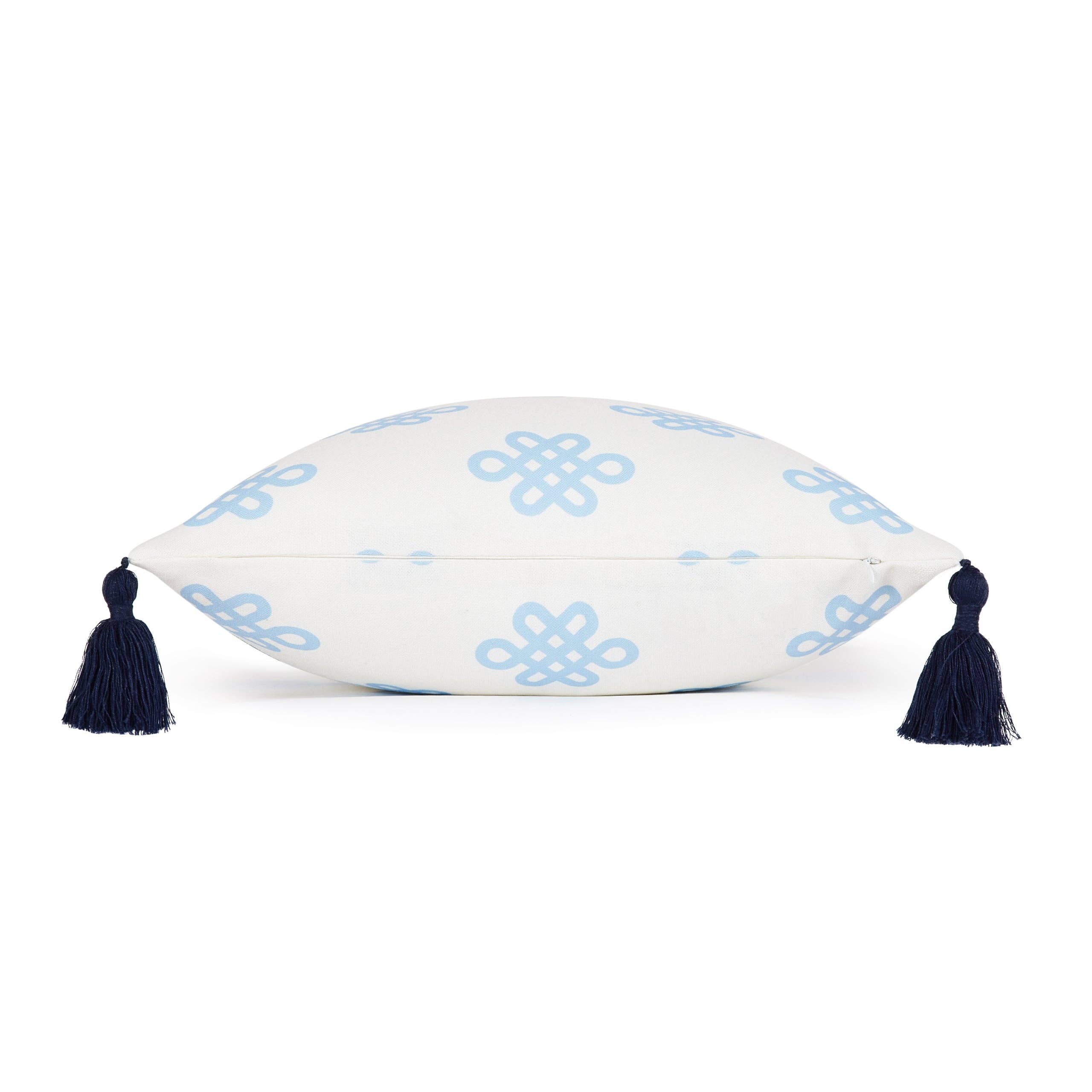 Hofdeco - Vendita all'ingrosso Fodera cuscino decorativo - Coastal Boho, federa per cuscino da interno ed esterno, con nodo, blu7