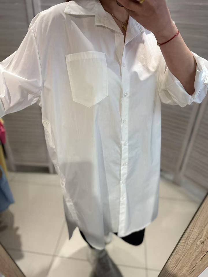 Oversized skjortekjole i bomuld for engroshandel hos VICTORIA&ISAAC