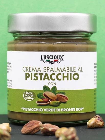45% spread cream “Green Pistachio di Bronte DOP” | 200g for wholesale by LUSCIOUX - OMNIA GROUP SRL