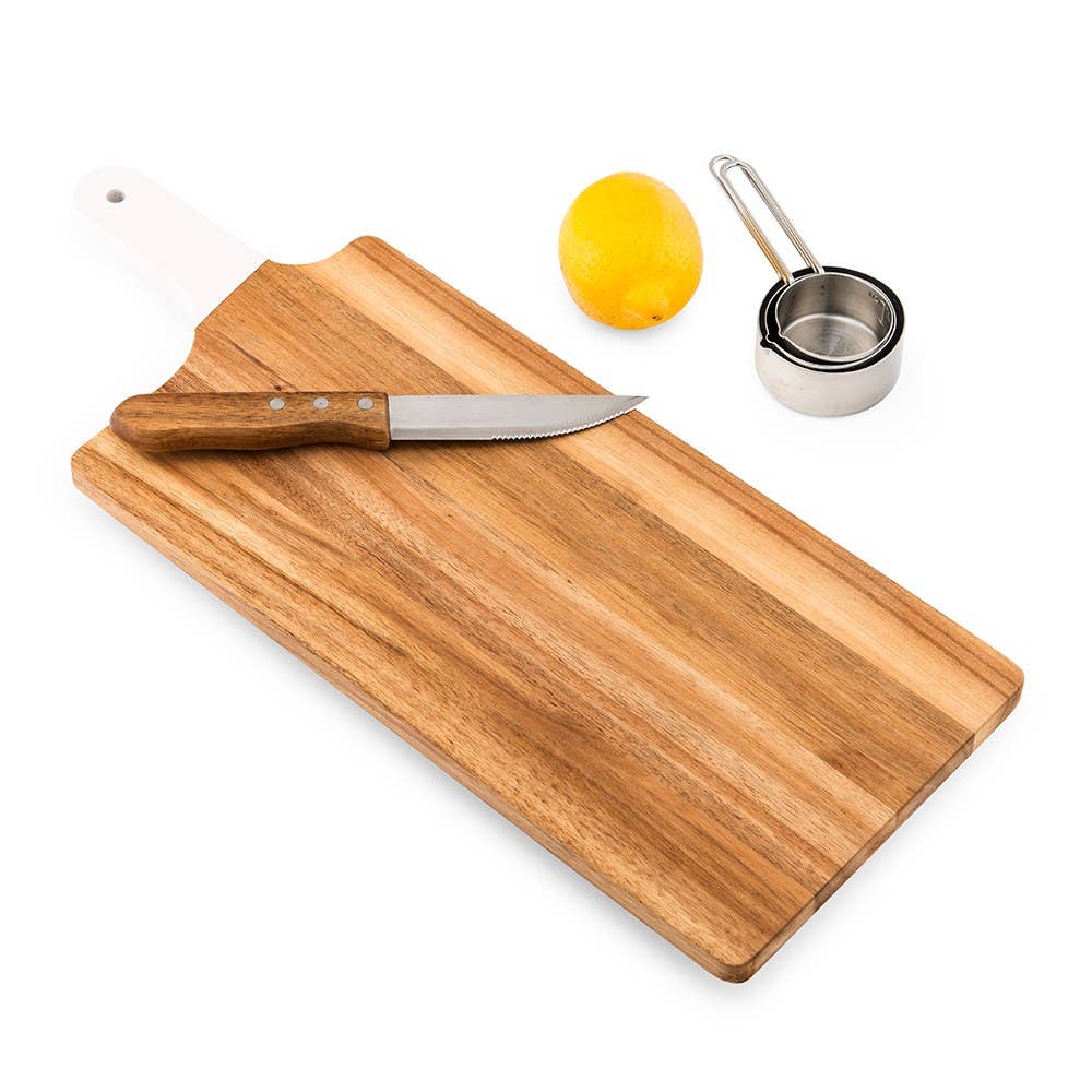 Weddingstar Inc. - Wholesale Cutting Board - Wooden Cutting & Serving Board With White Handle2
