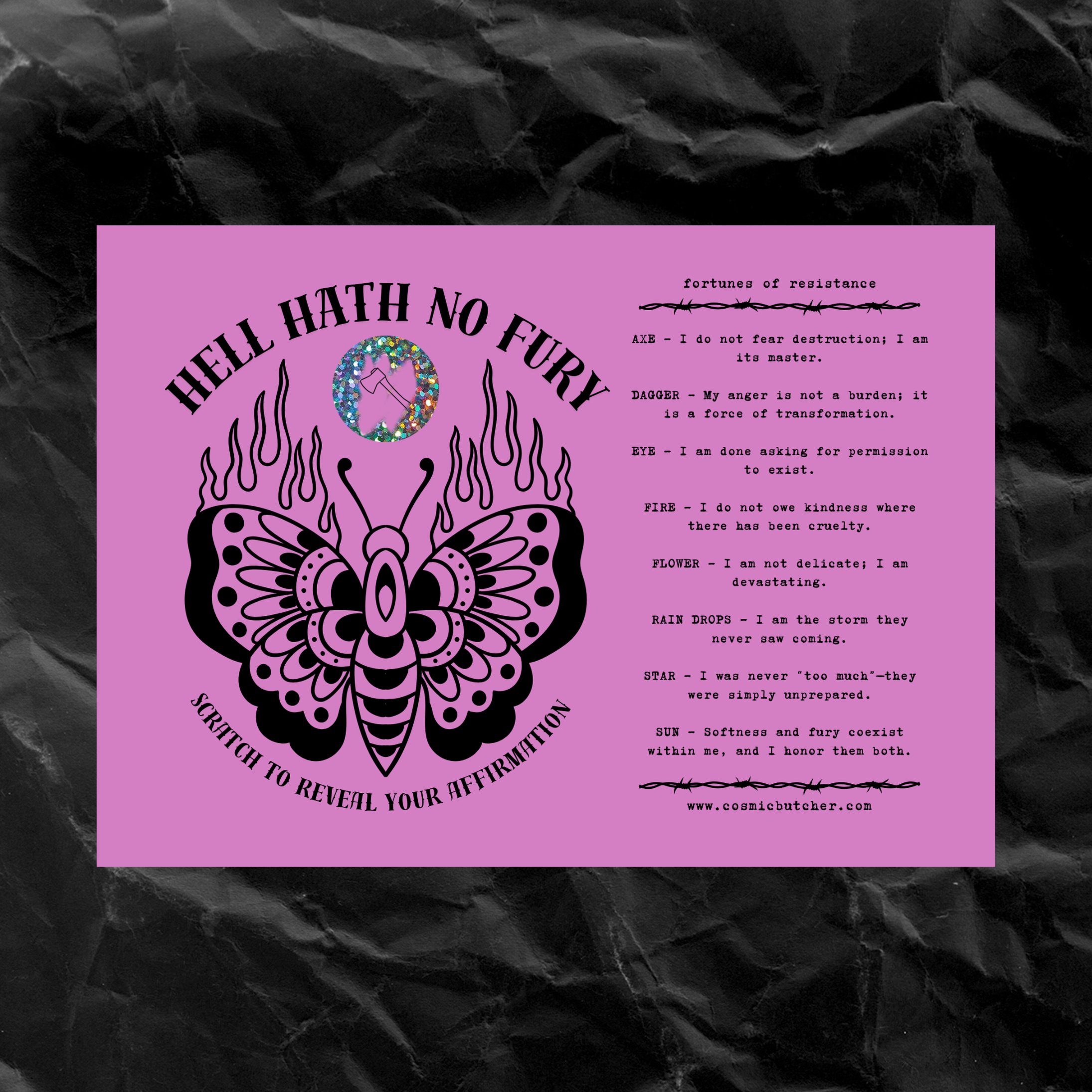 Cosmic Butcher - Wholesale Tarot Cards - Scratch-Off Fortune Card Sampler Pack (250 Count)1