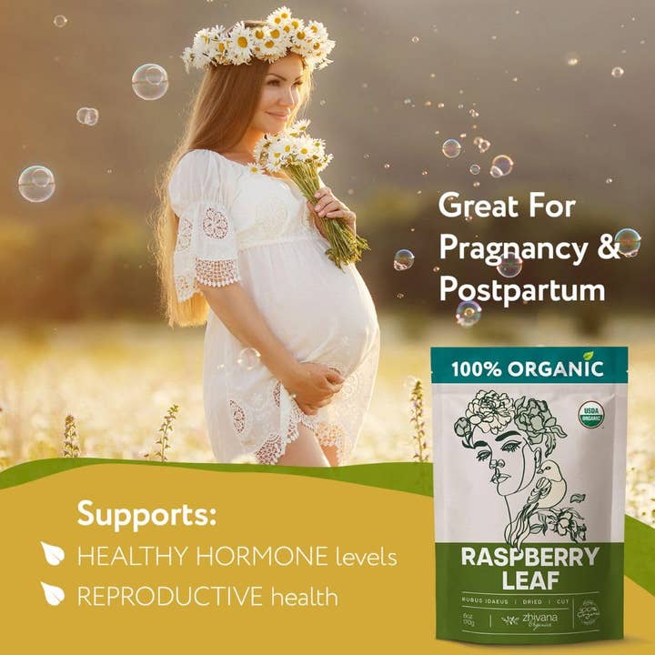 Zhivana Organics - Wholesale Health/Detox Tea - Organic Raspberry Leaf Tea Dried Cut & Sifted (PACK of 3) - 18 oz4