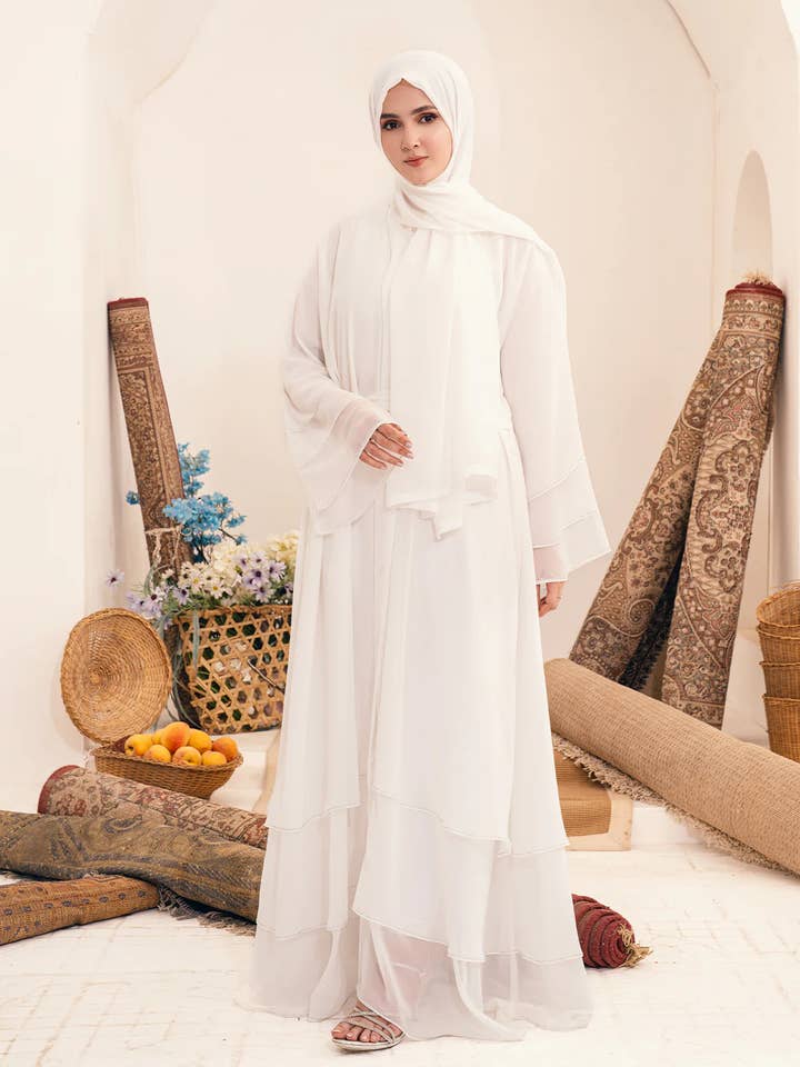 Multi Colored Three Layered Abaya for wholesale on Faire