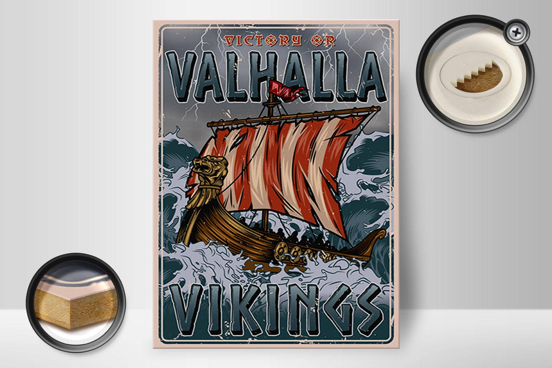 Femer - Wholesale Sign - Valhalla Vikings wooden ship sign 30x40 cm gift decoration1