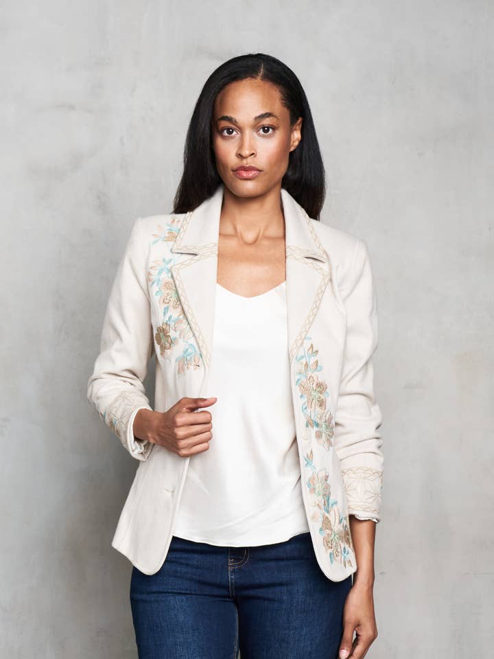 4799-MAJ Broderad fiskbensblazer - Fodrad för wholesale av Paparazzi