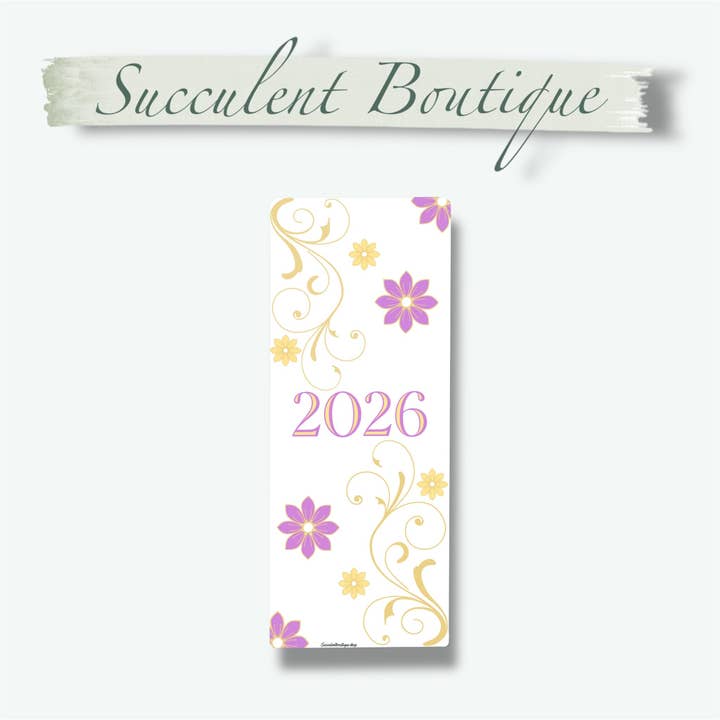 2026 Floral Bookmark for wholesale by Succulent Boutique