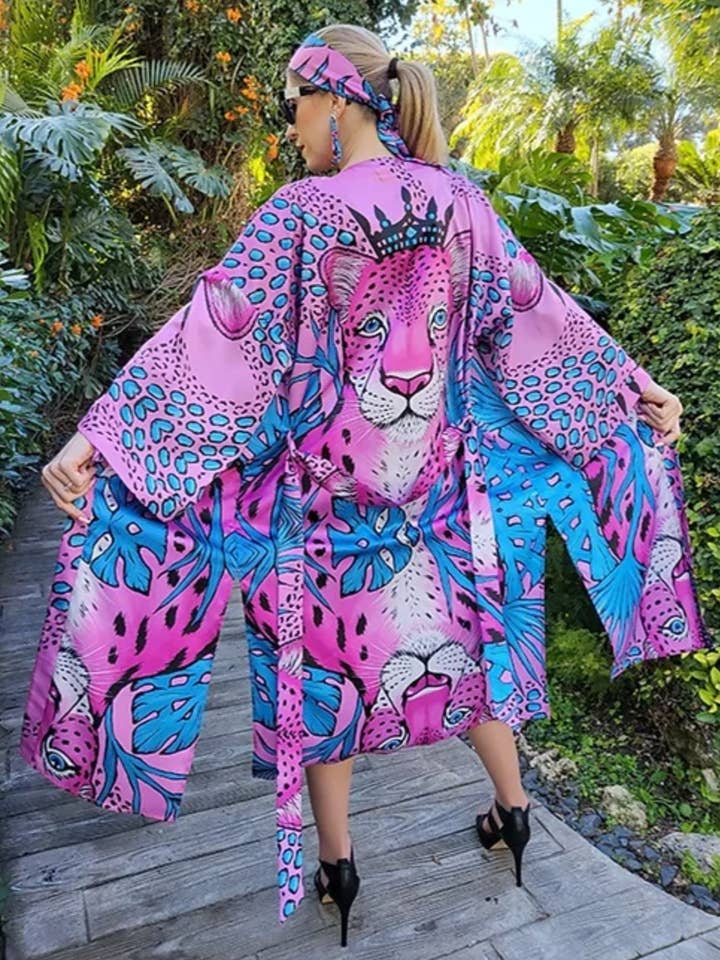 Helen Bellart – Engroshandel Kimono - Dame – Sød Leopard Kimono