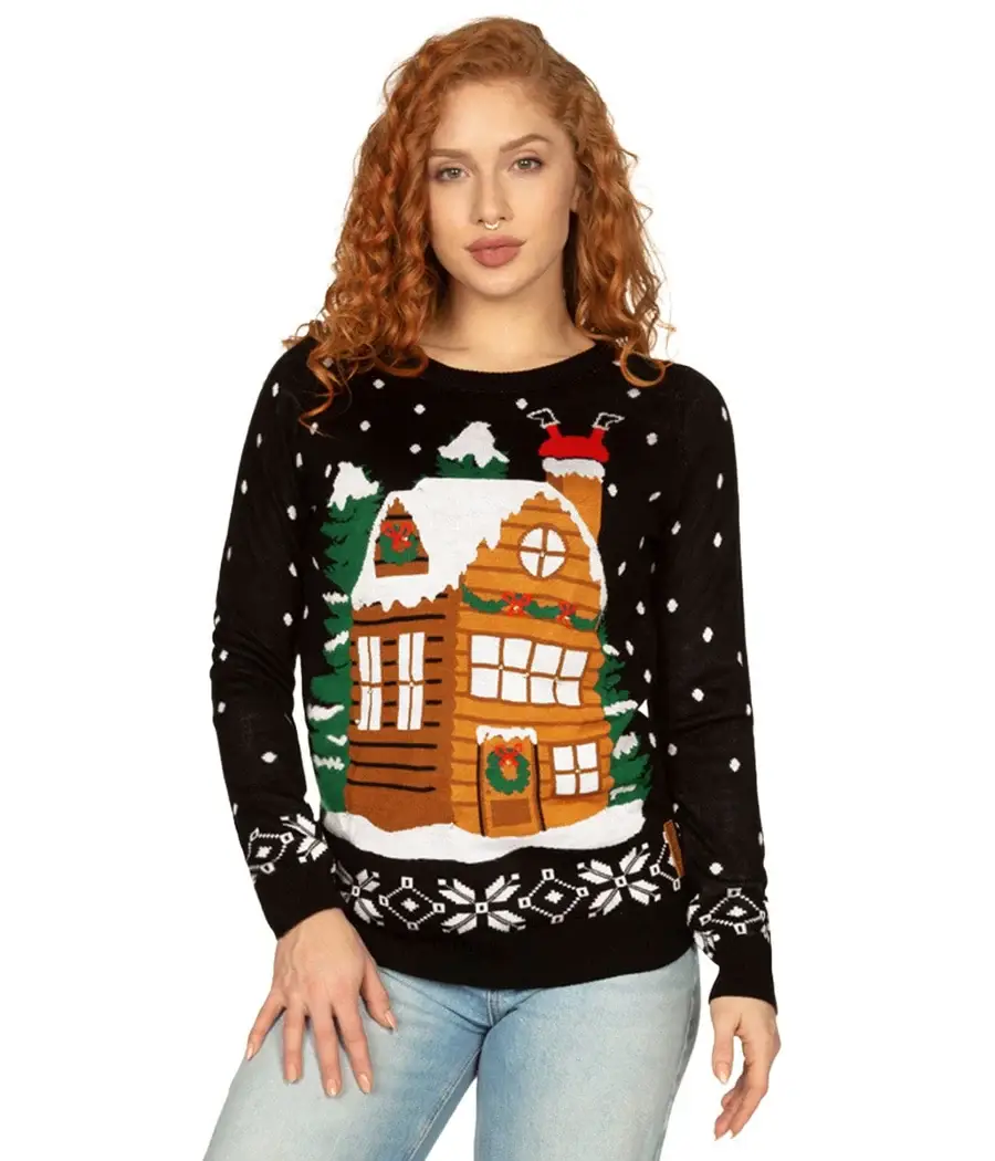 Tipsy Elves - Wholesale Knit Sweater - Women's - Light Show LED Sweater - Women's Cozy Christmas Sweater1