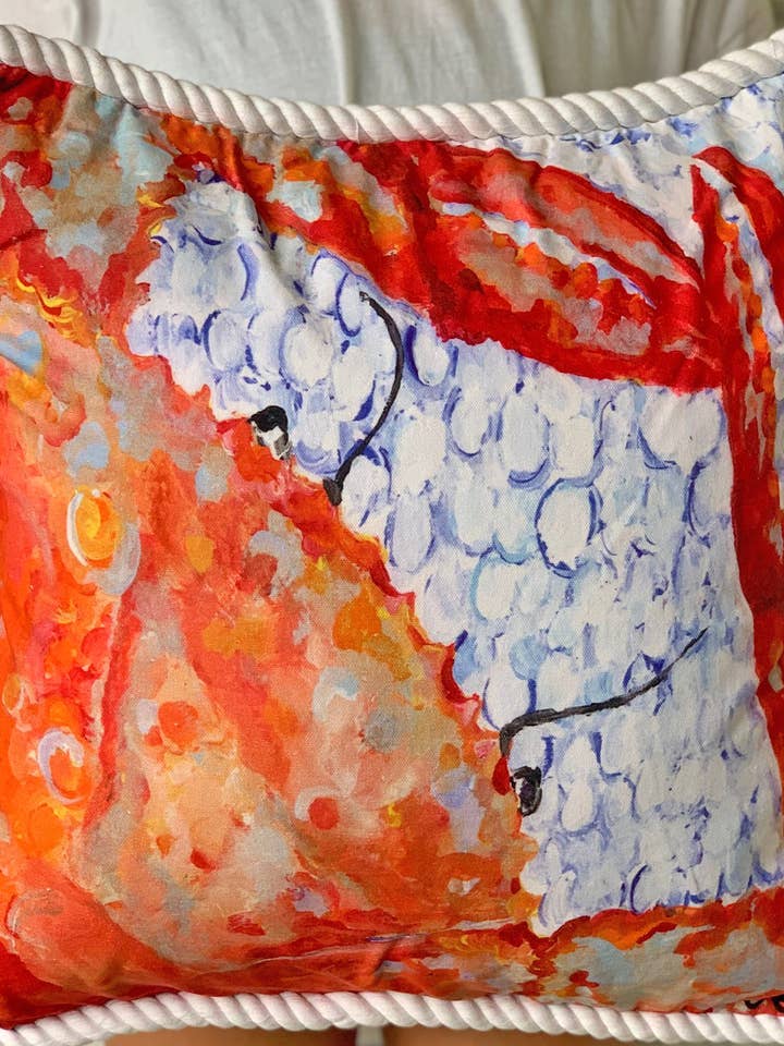 Almohada tipo cangrejo, 20 x 20 pulgadas con inserto, cremallera en la parte posterior para venta al por mayor de My Island LLC