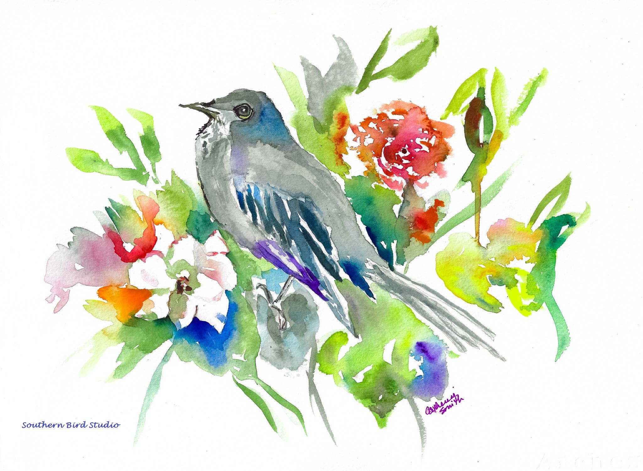 Southern Bird Studio - Wholesale Tea Towel - Mockingbird Tea Towel1