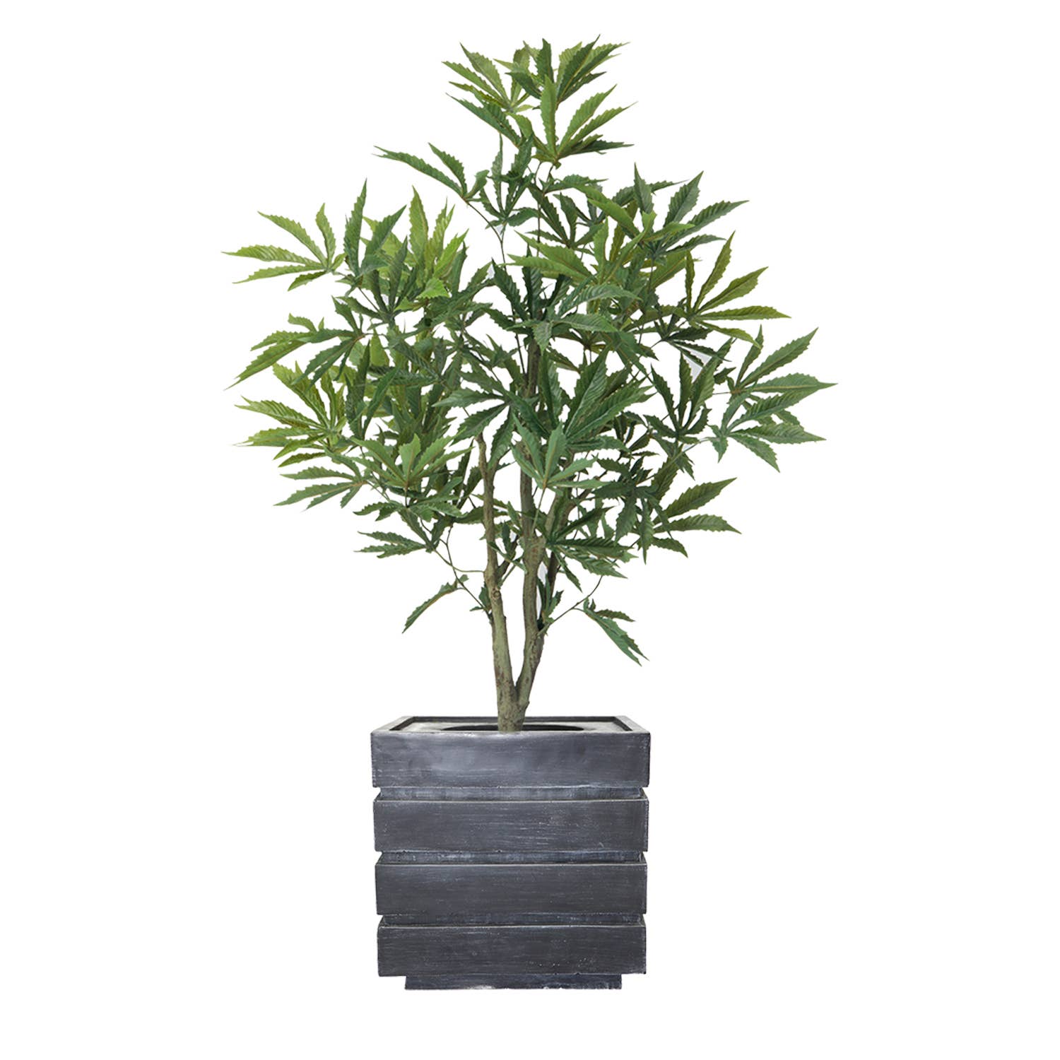 Vintage Home - Wholesale Artificial Plant - 42"H Artificial Cannabis plant, with Rope basket0