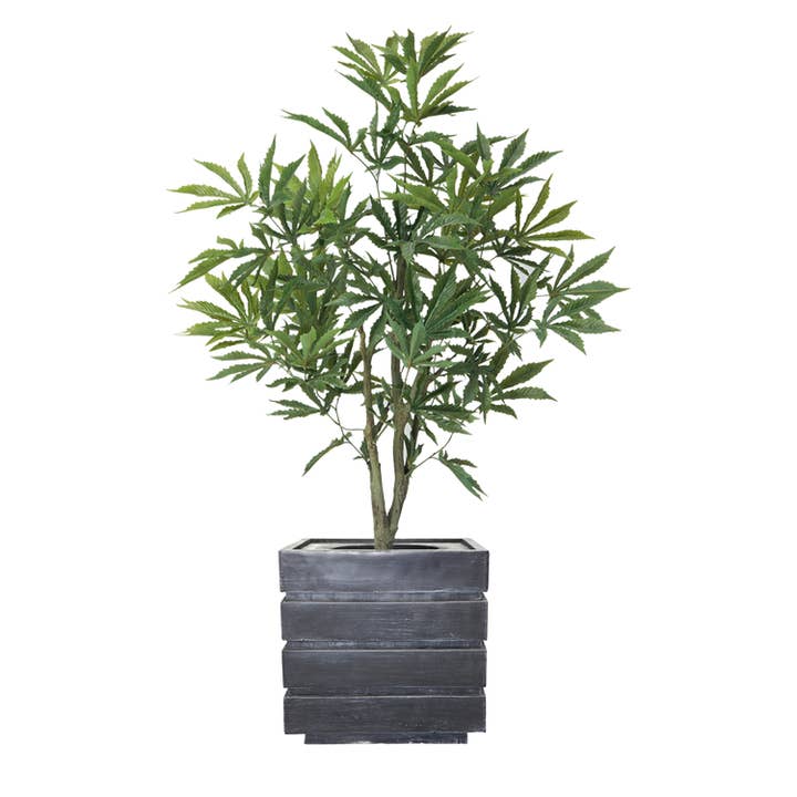 Vintage Home - Wholesale Artificial Plant - 42"H Artificial Cannabis plant, with Rope basket
