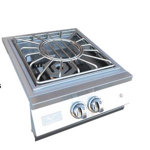 Bruciatore a gas professionale da incasso con luci a LED e griglia rimovibile per wok per la vendita all'ingrosso da parte di The Pizza Oven Guru