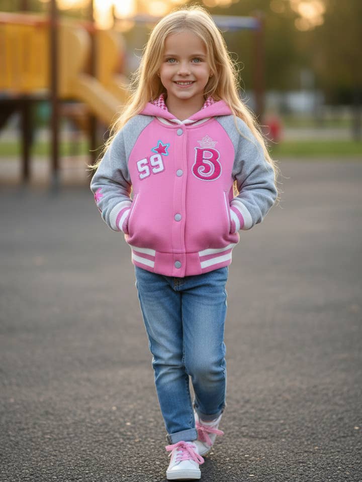 Unik - Wholesale Varsity/Baseball Jacket - Women's - Barbie Varsity Jacket S-XL1