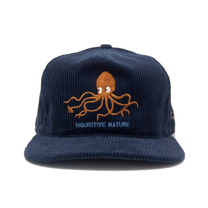 The Ampal Creative - Wholesale Flat Brim Cap - Unisex - INQUISITIVE NATURE - Navy