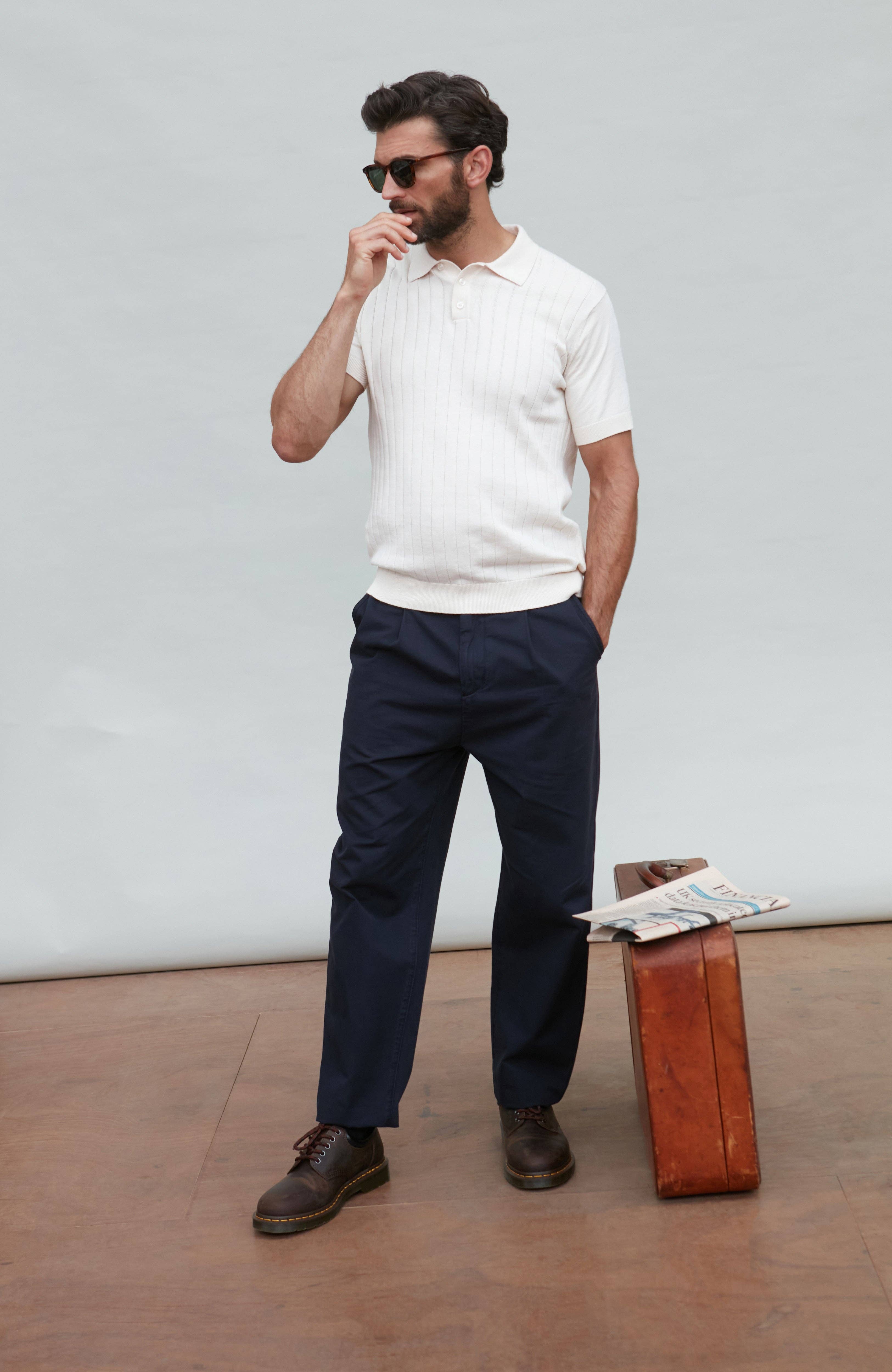 Paul James Knitwear - Wholesale Polo - Men's - Mens Ultra Fine Cotton Selection Knit Polo Shirt6