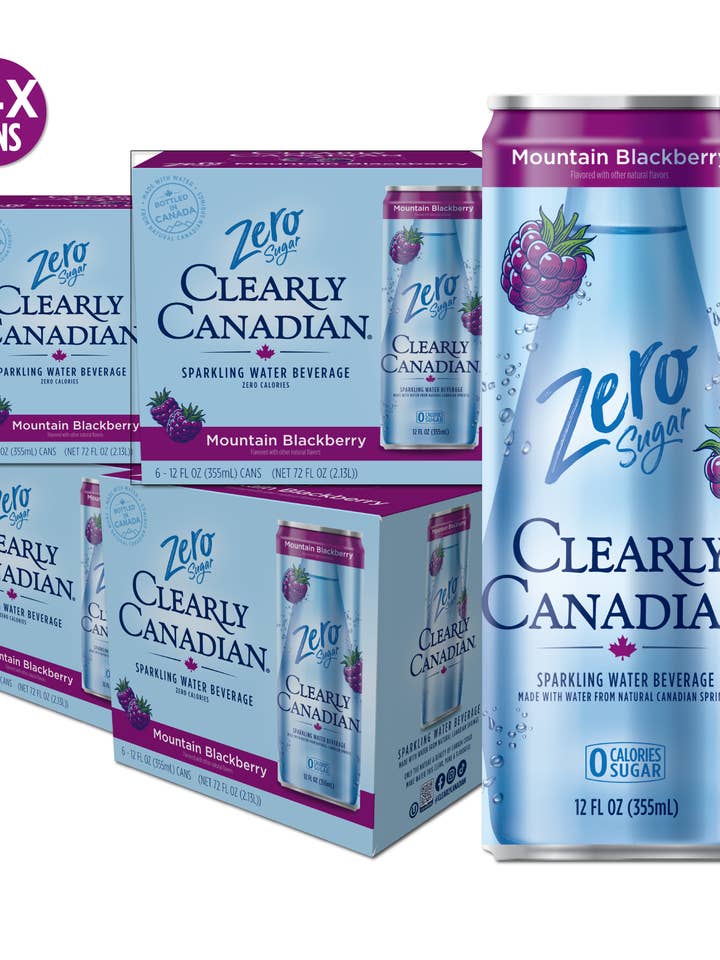 Zero Sugar Forest Blackberry 24 Pack for wholesale by Clearly Canadian Sparkling Water