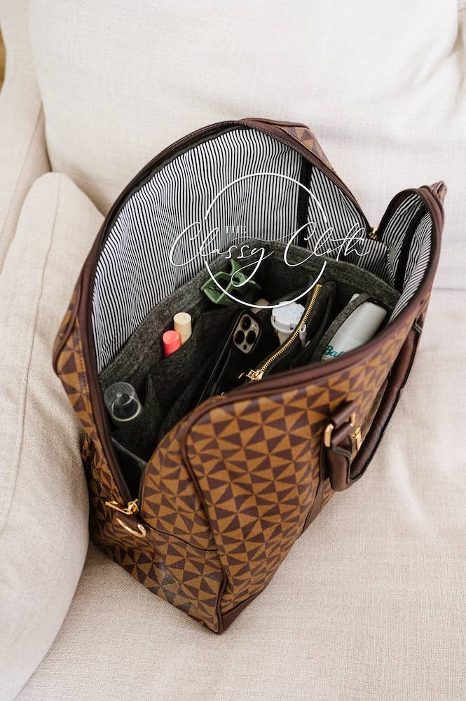 The Classy Cloth WS - Wholesale Purse/Bag Accessory - Women's - Tote Bag Purse Organizer Insert - Charcoal RTS