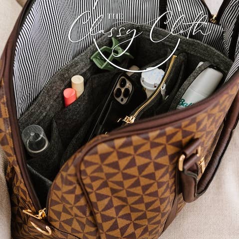 The Classy Cloth WS - Wholesale Purse/Bag Accessory - Women's - Tote Bag Purse Organizer Insert - Charcoal RTS0