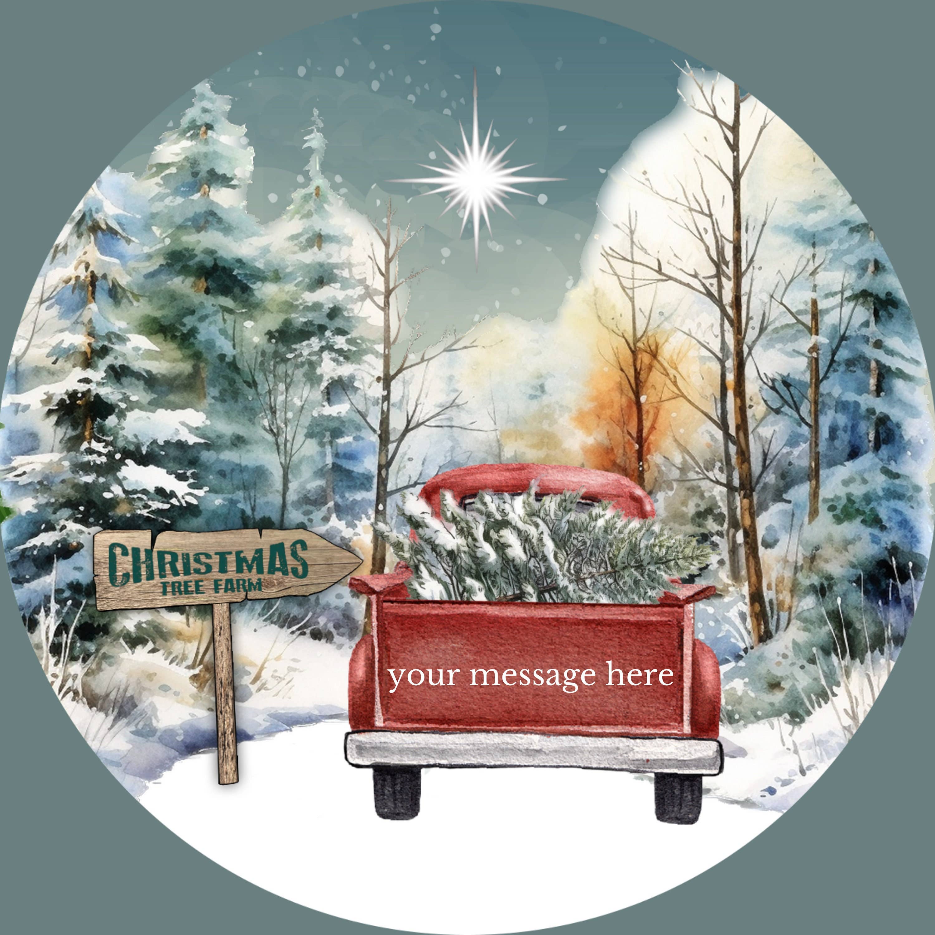 Fernville Creations - Wholesale Ornament - Personalizable Ceramic Red Truck Christmas Ornament2